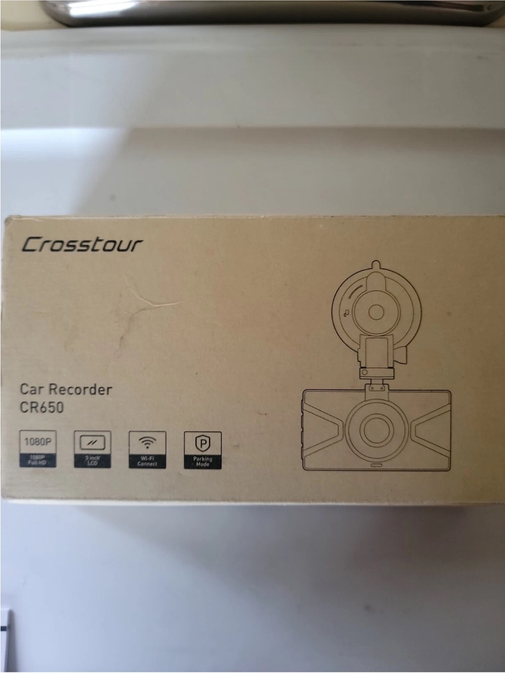 Crosstour CR650 Black Car Recorder Dash Cam 1080 3” LCD WiFi Connect . New
